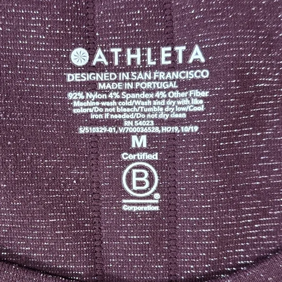 Athleta Speedlight Glow Top In Antique Burgundy - Picture 5 of 5